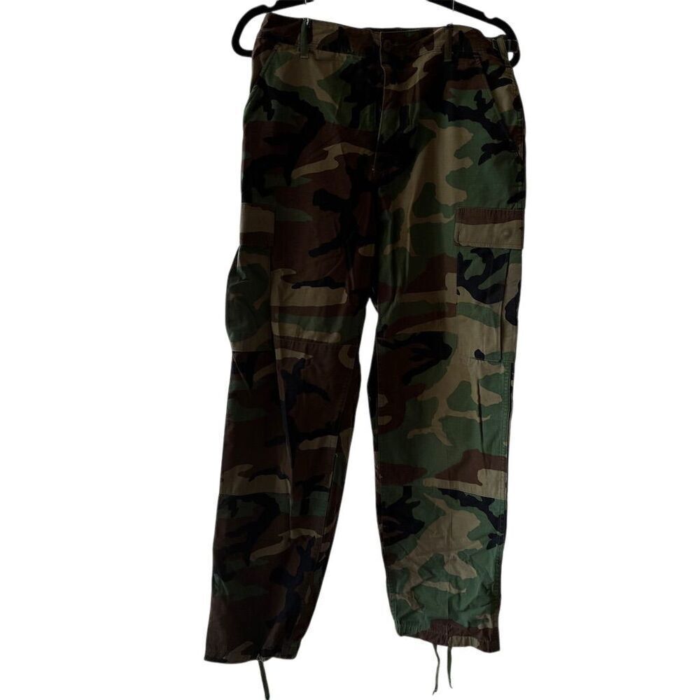 Vintage 90s Men's Camo Military Jacket and Pants Size S Button-Up Short Length - Picture 15 of 15